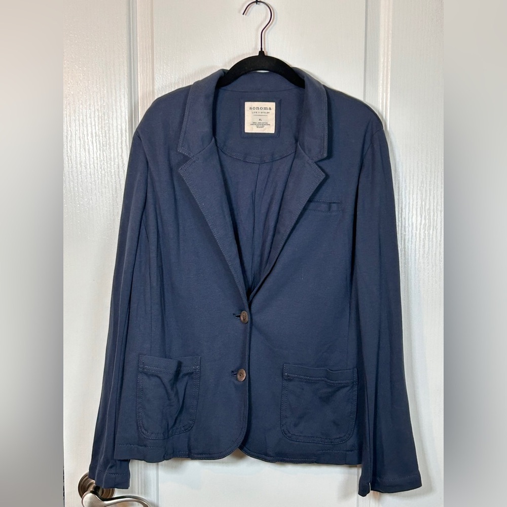 Sonoma Navy Blue Soft Jersey Jacket XL